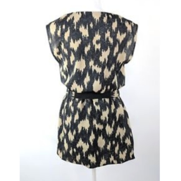 RACHEL Rachel Roy V-Neck Tunic Top Pockets Belted - Picture 3 of 6